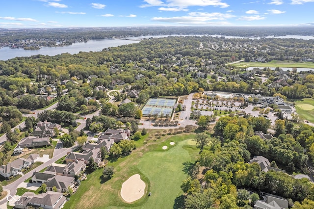 10821 Club Point Dr, Fishers, IN 46037 - drone / aerial view with view of golf course and a water view