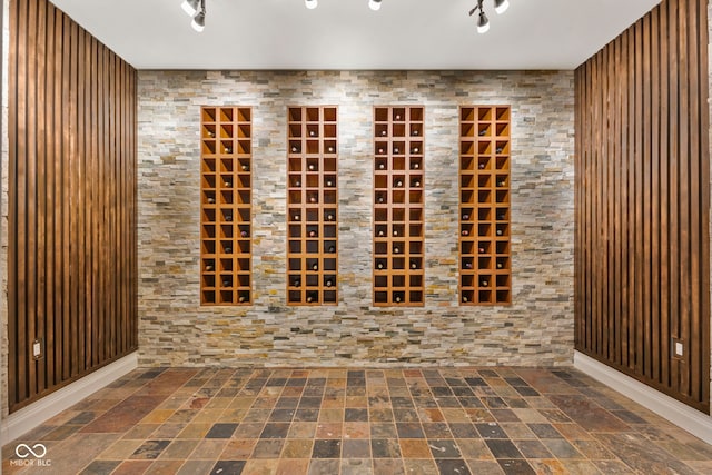 10821 Club Point Dr, Fishers, IN 46037 - wine room with wooden walls
