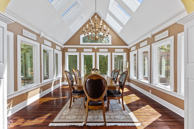 10821 Club Point Dr, Fishers, IN 46037 - sunroom featuring plenty of natural light, hardwood / wood-style floors, and a chandelier