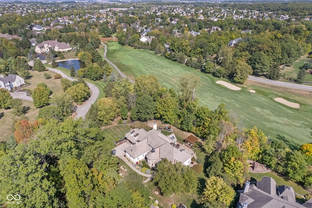 10821 Club Point Dr, Fishers, IN 46037 - drone / aerial view featuring a water view and golf course view