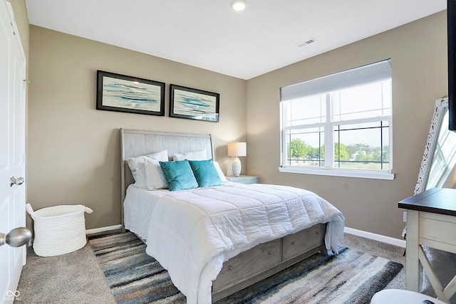 1684 Beach St, Greenwood, IN 46143 - carpeted bedroom with baseboards and visible vents