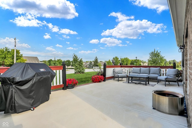 1684 Beach St, Greenwood, IN 46143 - view of patio / terrace featuring a grill and an outdoor hangout area