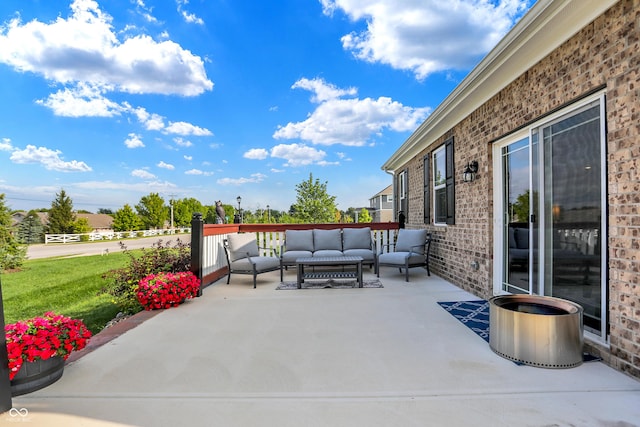 1684 Beach St, Greenwood, IN 46143 - view of patio / terrace with outdoor lounge area