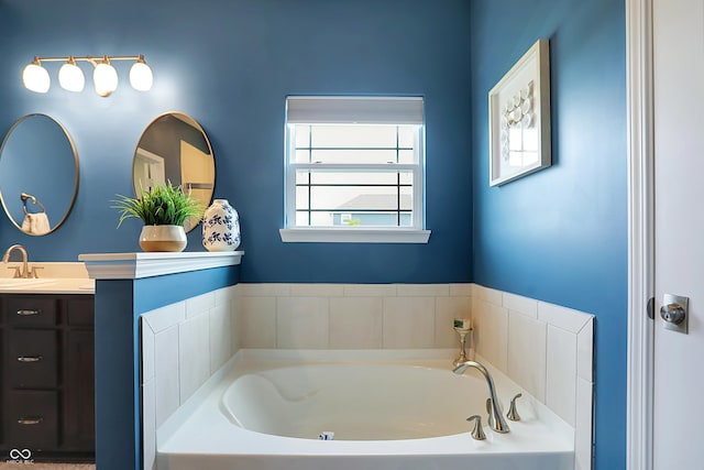 1684 Beach St, Greenwood, IN 46143 - full bathroom with vanity and a bath