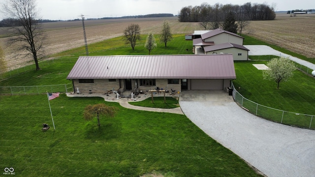 exterior space featuring a rural view
