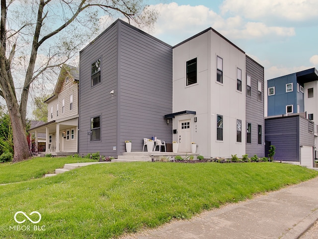 exterior space with a yard