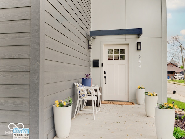 view of doorway to property