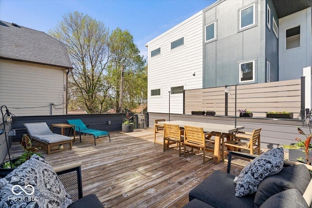 view of wooden deck