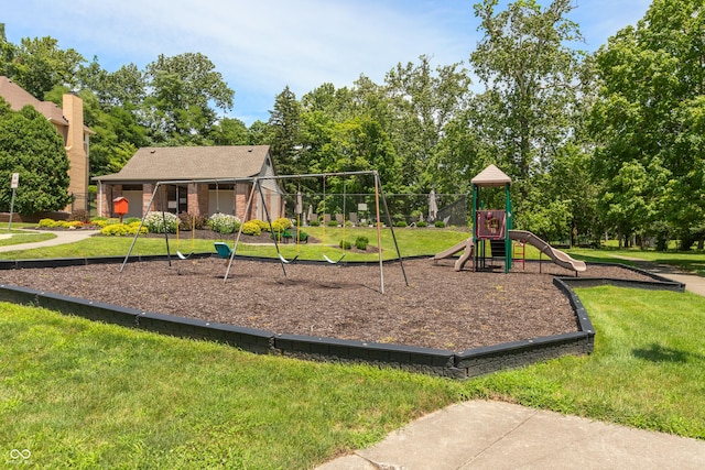 7341 Campfire Run, Indianapolis, IN 46236 - community jungle gym featuring a yard