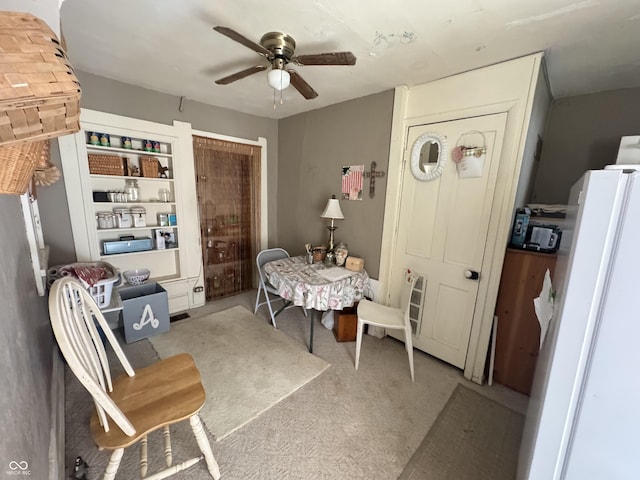 315 W Walnut St, Greensburg, IN 47240 - dining room featuring carpet and ceiling fan