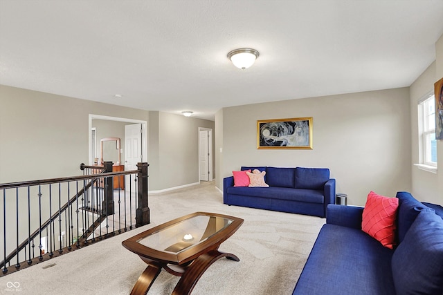 15752 Matthews Ln, Noblesville, IN 46060 - living room featuring baseboards and light colored carpet
