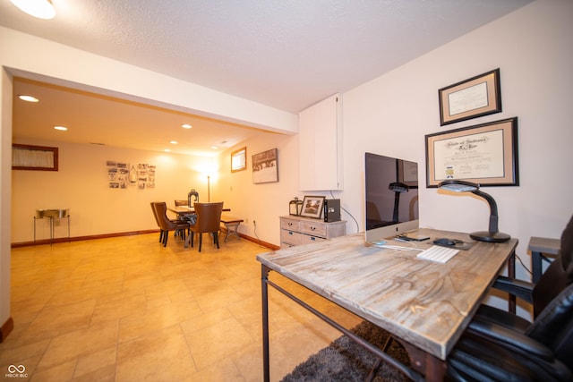 7732 Ashtree Dr, Indianapolis, IN 46259 - home office with baseboards and recessed lighting