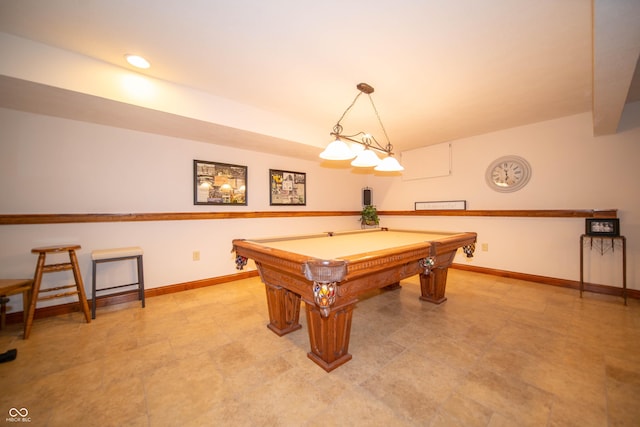 7732 Ashtree Dr, Indianapolis, IN 46259 - playroom with baseboards and pool table