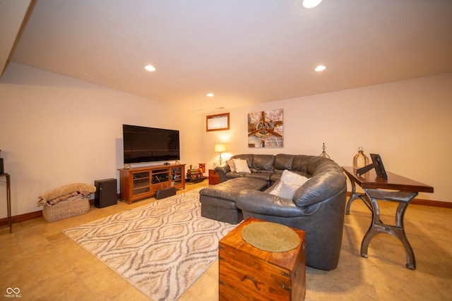 7732 Ashtree Dr, Indianapolis, IN 46259 - living area featuring baseboards and recessed lighting