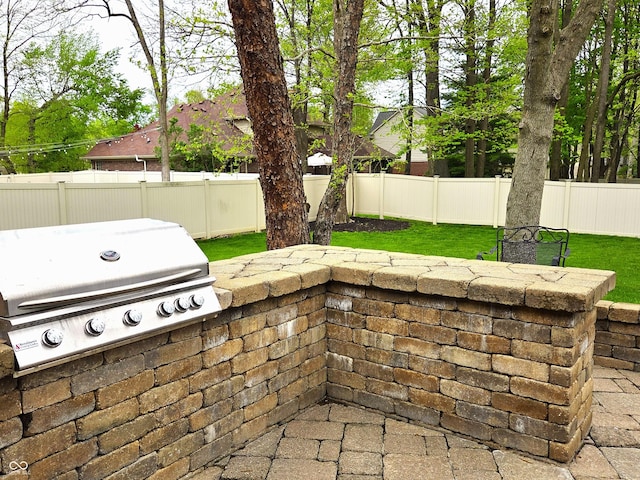 7732 Ashtree Dr, Indianapolis, IN 46259 - view of patio / terrace featuring area for grilling and a fenced backyard