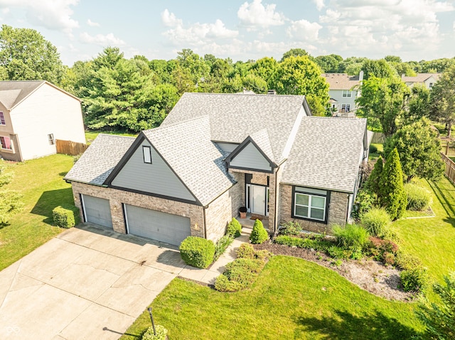 11229 Echo Ridge Ln, Indianapolis, IN 46236 - view of front facade with an attached garage, concrete driveway, and a shingled roof