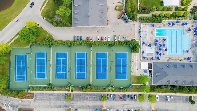 birds eye view of property