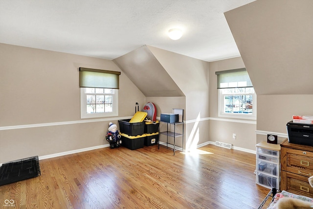 6820 W Forest Brook Dr, Fountaintown, IN 46130 - additional living space with plenty of natural light, wood finished floors, lofted ceiling, and baseboards