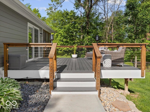 6820 W Forest Brook Dr, Fountaintown, IN 46130 - view of deck
