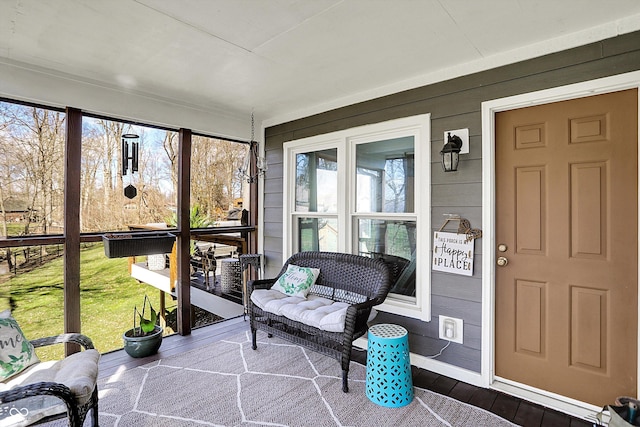 6820 W Forest Brook Dr, Fountaintown, IN 46130 - sunroom / solarium featuring healthy amount of natural light
