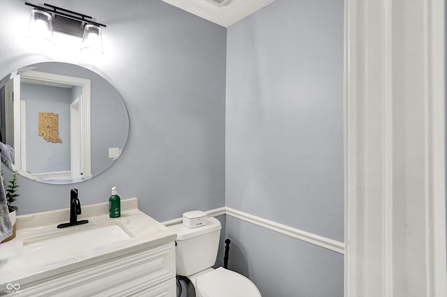6820 W Forest Brook Dr, Fountaintown, IN 46130 - half bath featuring toilet and vanity