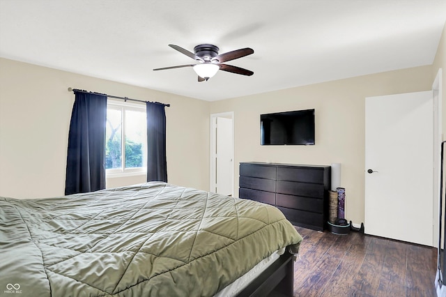 8315 San Marcos Cir, Indianapolis, IN 46256 - bedroom featuring wood finished floors and ceiling fan