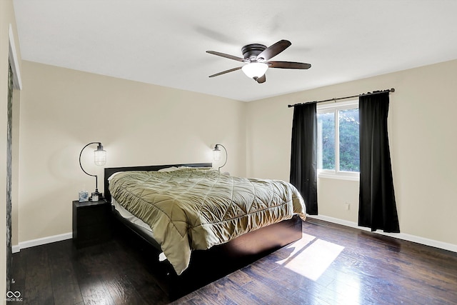 8315 San Marcos Cir, Indianapolis, IN 46256 - bedroom with wood finished floors and a ceiling fan