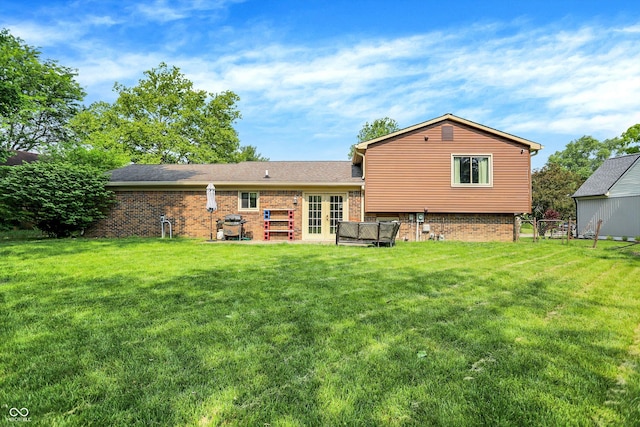 8315 San Marcos Cir, Indianapolis, IN 46256 - back of property featuring french doors and brick siding