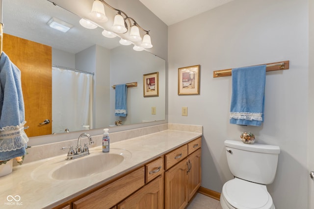 1864 Holiday Pines Dr, Brownsburg, IN 46112 - full bath with toilet, vanity, and tile patterned floors