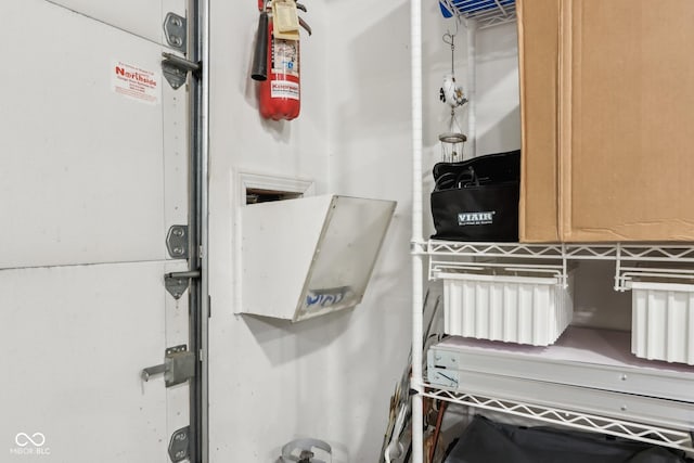 interior details with a fire extinguisher