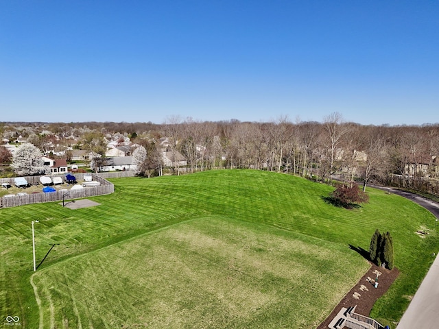view of yard with a residential view