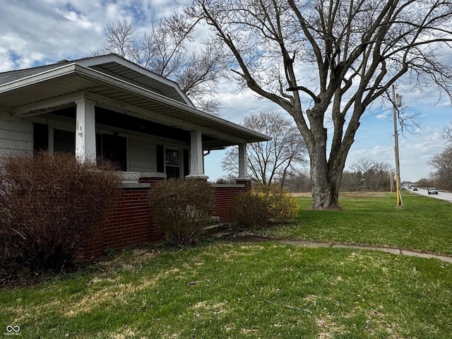 3179 W 400 N, Fairland, IN 46126 - view of property exterior featuring a yard and a porch