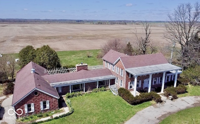 7180 N State Road 42, Eminence, IN 46125 - birds eye view of property with a rural view