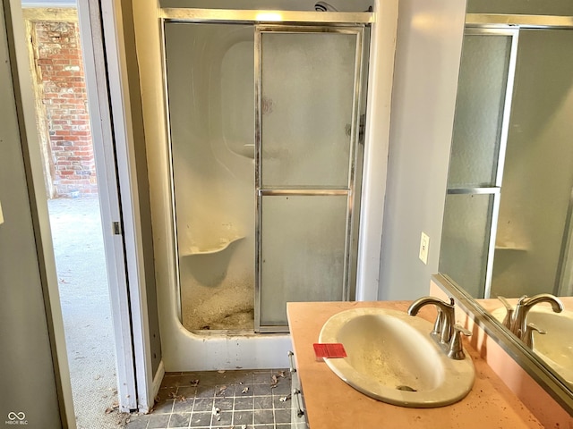7180 N State Road 42, Eminence, IN 46125 - bathroom featuring a shower stall and vanity