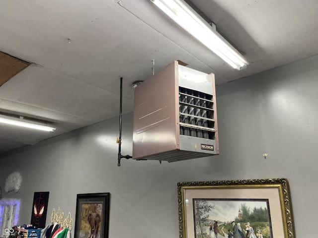 room details with a heating unit