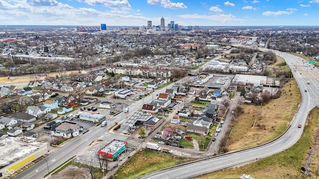 birds eye view of property featuring a view of city