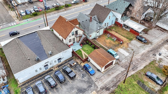 aerial view with a residential view