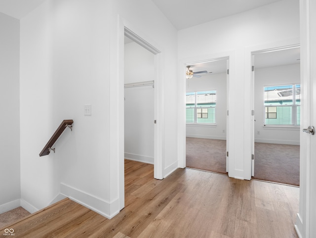 2578 Filson St, Carmel, IN 46032 - corridor with baseboards and light wood-type flooring