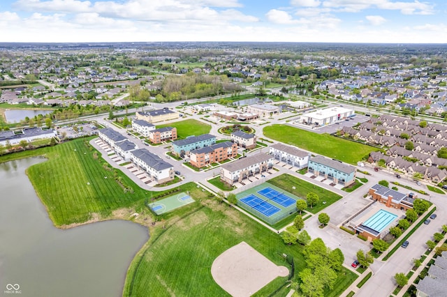 2578 Filson St, Carmel, IN 46032 - birds eye view of property with a water view