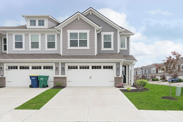 1239 Newton St, Avon, IN 46123 - view of front of house featuring concrete driveway, a garage, and a front lawn