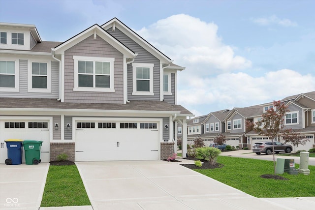 1239 Newton St, Avon, IN 46123 - view of property featuring driveway, a garage, and a front yard