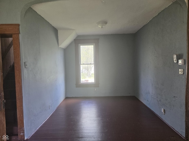additional living space featuring wood finished floors