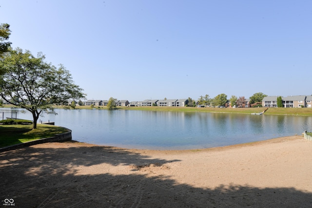 property view of water featuring a residential view
