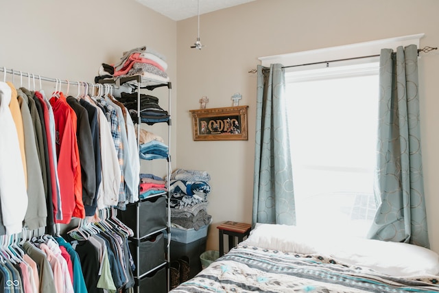 view of walk in closet