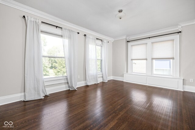 3447 Washington Blvd, Indianapolis, IN 46205 - unfurnished room featuring wood finished floors, baseboards, and crown molding