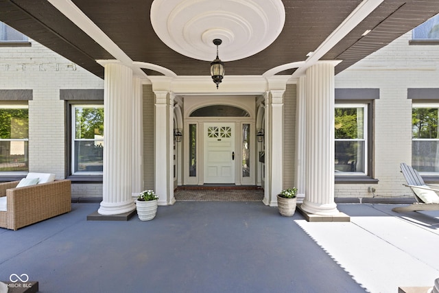 3447 Washington Blvd, Indianapolis, IN 46205 - entrance to property with brick siding and a porch