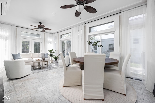 3447 Washington Blvd, Indianapolis, IN 46205 - sunroom with healthy amount of natural light and french doors
