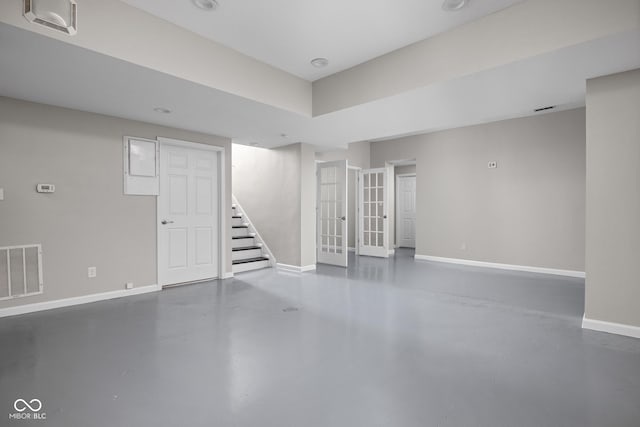 3447 Washington Blvd, Indianapolis, IN 46205 - finished basement with baseboards and stairway