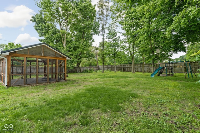 3447 Washington Blvd, Indianapolis, IN 46205 - view of yard with exterior structure and a playground