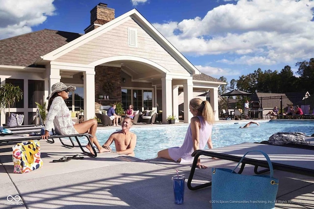 2460 Collins Dr, Westfield, IN 46074 - community pool with a patio